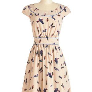 Modcloth Emily and Fin Day After Day Dress Aviary